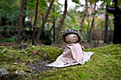 SANZEN IN GARDEN; WARABE JIZO FIGURE, OHARA; KYOTO; JAPAN