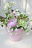 SPRING BOUQUET IN PINK FLOWER POT