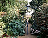 ORNAMENTAL BLUE ENTRANCE GATES - EAST RUSTON OLD VICARAGE