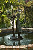 WATER FOUNTAIN WITH STATUE,  BURTON AGNES HALL,  EAST YORKS