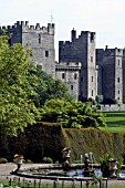 VIEW OF RABY CASTLE FROM THE FORMAL GARDEN