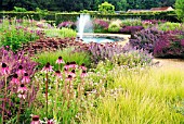 THE POND AND FOUNTAIN AT SCAMPSTON WALLED GARDEN