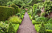 BOX-LINED BEDS AND TOPIARY AT WOLLERTON OLD HALL