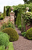 GRAVEL PATH THROUGH WROUGHT IRON GATE AT WOLLERTON OLD HALL