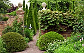 PATH THROUGH YEW SPIRES AT WOLLERTON OLD HALL