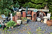 ANTIQUE GARDEN BRIC-A-BRAC, GARDEN ART AT CONWY VALLEY MAZE