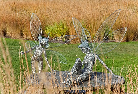 FAIRIES_ON_TABLE_IN_AT_TRENTHAM_GARDENS_STAFFORDSHIRE_IN_NOVEMBER_DESIGNED_BY_PIET_OUDOLF
