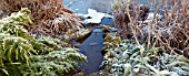 POND IN LATE AUTUMN EARLY WINTER FROSTS