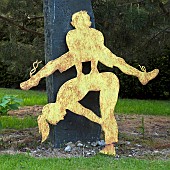 Childrens Garden with colourful contemporary statuary