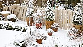 Garden View Heavy Snow Fall