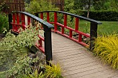 Japenese red lacquer footbridge