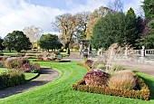 The italian garden in late autumn, creating a wonderful display at trentham gardens staffordshire in november