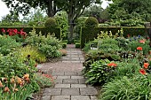 Colour themed borders of herbaceous perennials