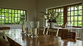 Interior of old summerhouse to garden