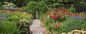 Garden Room called the Lanhydrock Garden with hot red, yellows and oranges herbaceous perennials