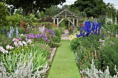 Twin borders of many colours and varieties of herbaceous perrenials