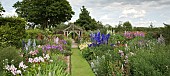 Twin borders of many colours and varieties of herbaceous perrenials