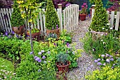 Summer Garden path runs through gate