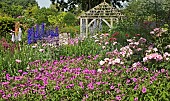 Wide borders of herbaceous perennials