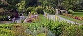 Woodland Garden in a scenic valley in spring United Kingdom in June.