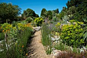 THE DESERT WASH GARDEN IN SUMMER AT EAST RUSTON OLD VICARAGE GARDEN