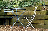 SEATING ON TERRACE WITH RAILWAY SLEEPERS
