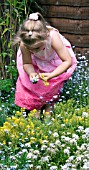 GIRL PICKING FLOWERS