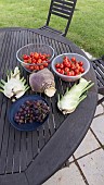 FRESHLY HARVESTED ORGANIC FRUIT AND VEGETABLES