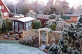 WINTER GARDEN WITH FROST
