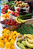 FRUIT AND VEGETABLES ON DISPLAY