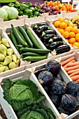 FRUIT AND VEGETABLES ON DISPLAY