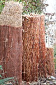 PALM TREES ARE COVERED FOR WINTER MONTHS TO AVOID FROST AND SNOW