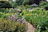 RICH FLOWERING GARDEN WITH PAVILION. DESIGN: MARIANNE AND DETLEF LUEDKE