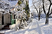 RESIDENTIAL AREA IN WINTER, BERLIN, GERMANY