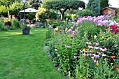 ECHINACEA PURPUREA, PURPLE CONE FLOWER, PHLOX PANICULATA, GARDEN PHLOX. DESIGN: MARIANNE AND DETLEF LUEDKE