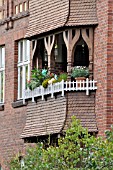 BALCONY WITH SUMMER FLOWERS