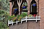 BALCONY WITH SUMMER FLOWERS