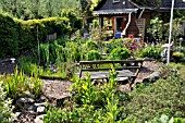 ALLOTMENT GARDEN WITH GARDEN POND