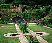 THE EAST RILL WITH IRIS ENSATA AT HESTERCOMBE GARDENS,  EDWIN LUTYENS