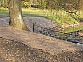 STREAM BANK STABILISATION SHOWING GRASS SEED & HESSIAN