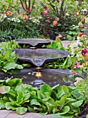 BACCHUS GARDEN (DESIGNED BY JEAN WARDROP) WITH A THREE TIER WATER FEATURE